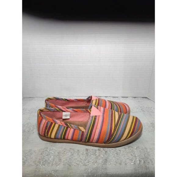 Enlighten Active SlipOn Flat Womens Sz 6 Comfort Striped Pink Loafer Casual Shoe - Picture 3 of 12